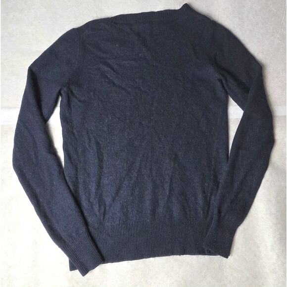 J.Crew Woman XS Pullover Heart Sweater Long Sleeve Wool Cashmere Blend Navy Blue - Picture 2 of 7